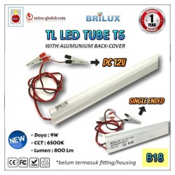 LED Neon Pendek TL T5 Tube DC 12V 9W 60 cm | Brilux - Single E